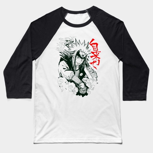 Perverted Old Ninja Baseball T-Shirt by iMAK